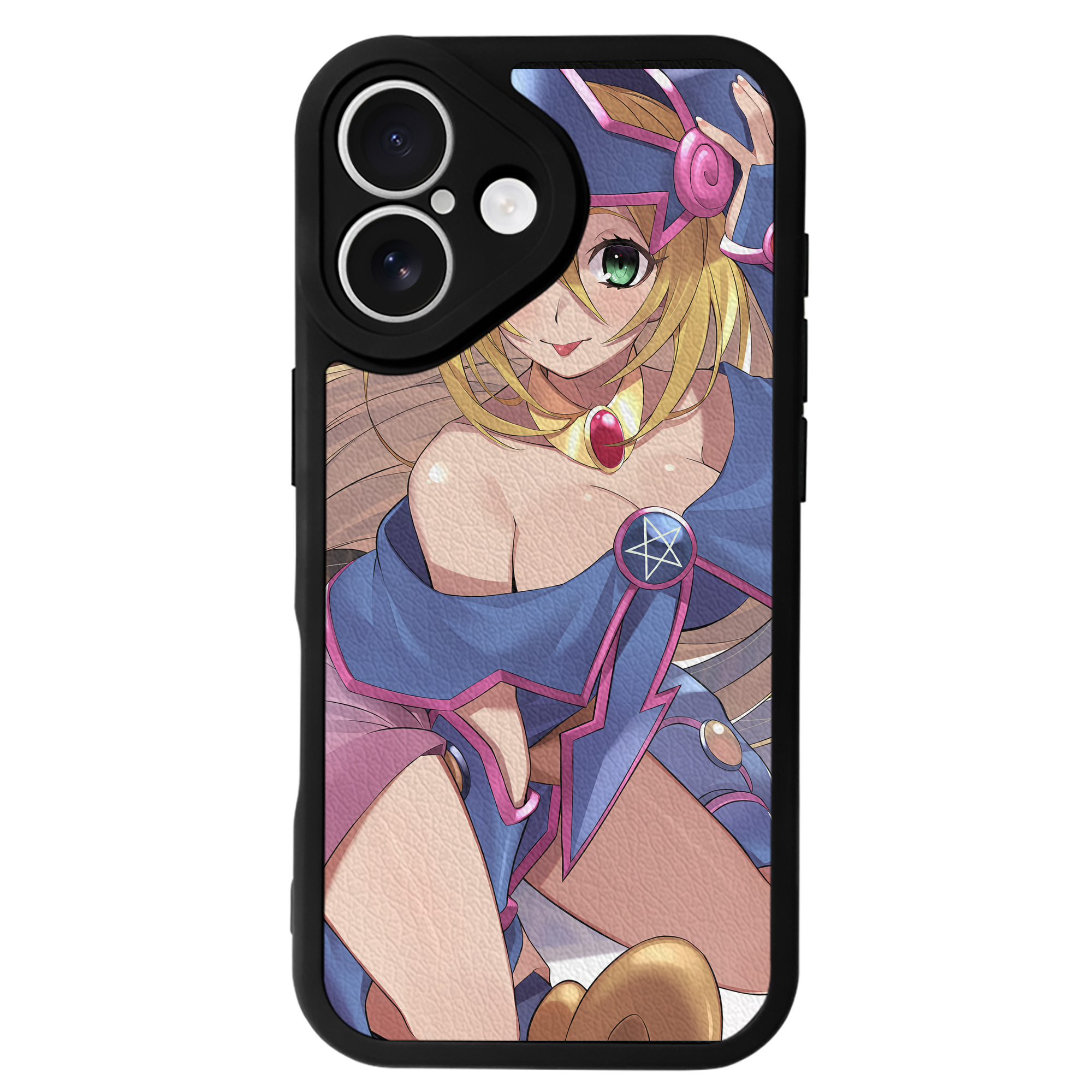 （画像用） 遊☆戯☆王 Yu-Gi-Oh! 【iPhone 16シリーズ対応】シリコンスマホケース（レザー調） 材質：シリコン